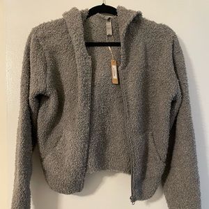 Cozy Knit Zip Up Hoodie